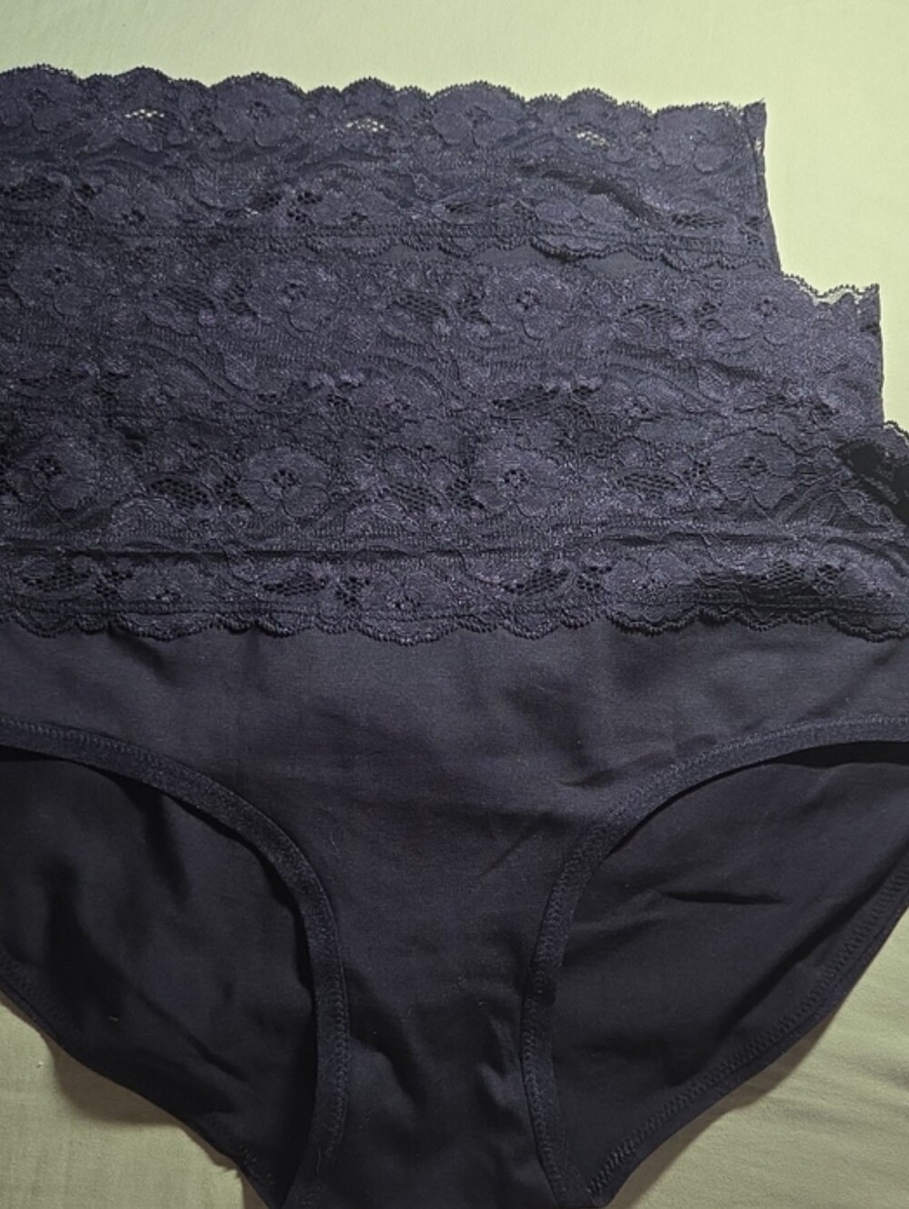 NWOT- Pact Organic- Lace-Trim High-Waist Briefs (3PCK)